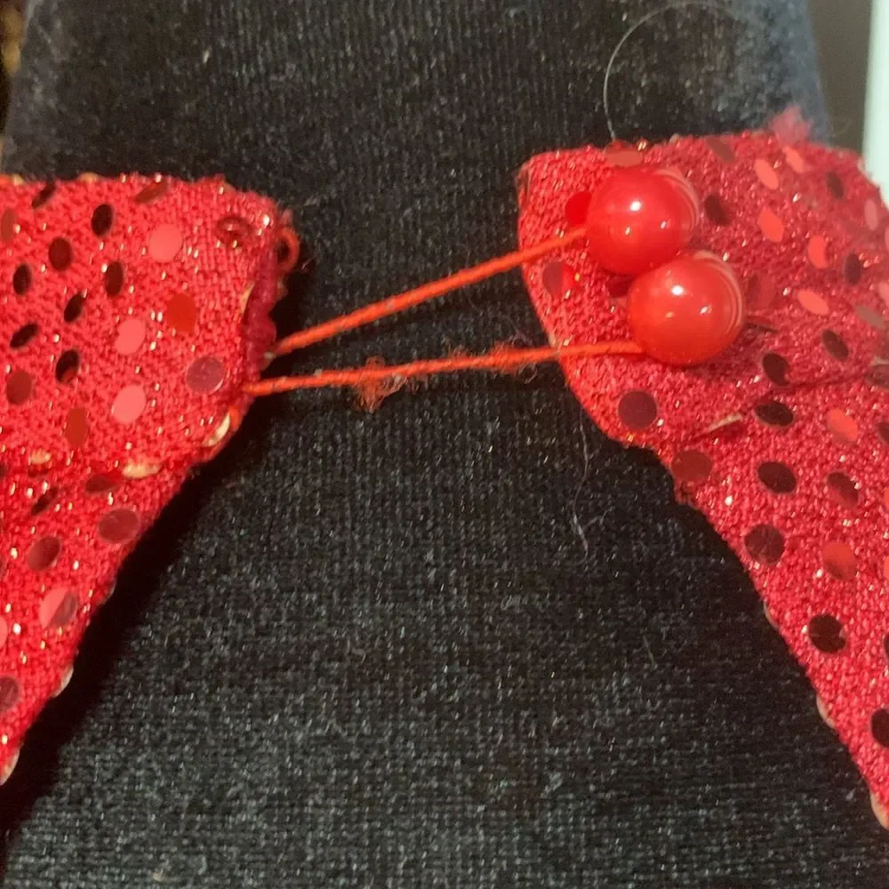 Sexy Retro Vintage 90s Red Sequin Floor Length Formal Gown Halter Neck Leg Slit - Picture 7 of 16